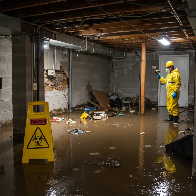 Flooded Basement Electrical Hazard in Butler County, NE Property